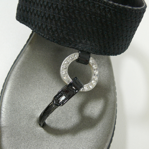 NWOB WHITE MOUNTAIN wedge sandals pewter size 8.5 - Picture 3 of 6
